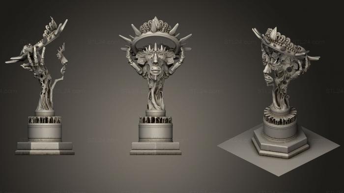 Figurines heroes, monsters and demons (Saint, STKM_1132) 3D models for cnc